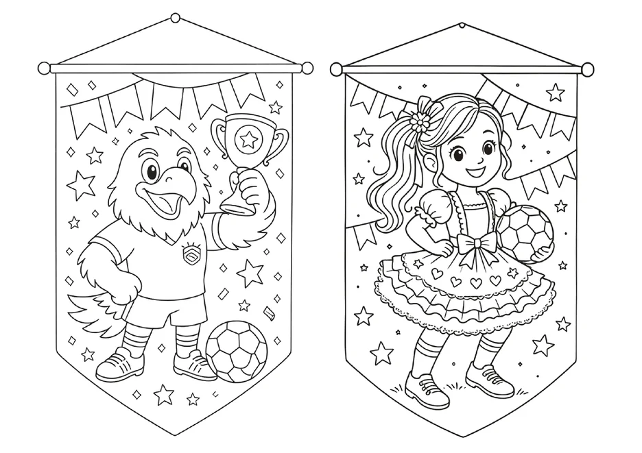 Bandeirinhas da copa do mundo para colorir e imprimir para imprimir e colorir - imagem 8